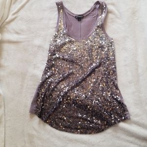 Sequin camisole, lavender color